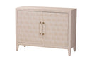 Sydney Faux Shagreen 2-Door Storage Cabinet