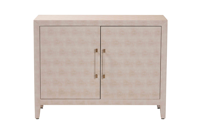 Sydney Faux Shagreen 2-Door Storage Cabinet