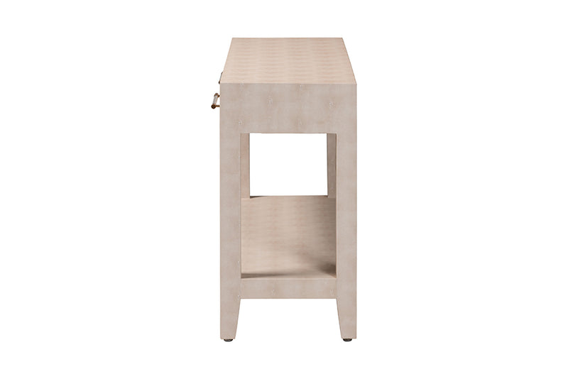 Sydney Faux Shagreen 2 Drawers Console Table