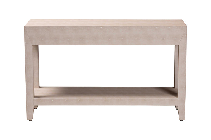 Sydney Faux Shagreen 2 Drawers Console Table
