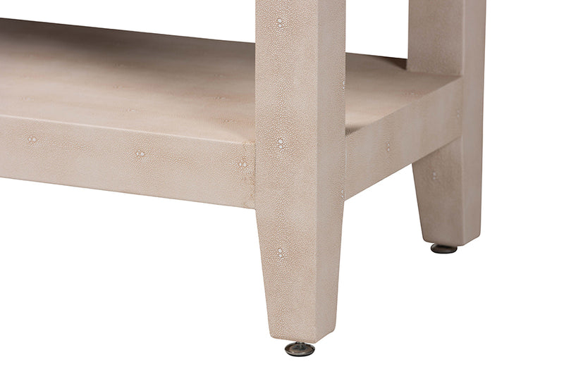 Sydney Faux Shagreen 2 Drawers Console Table