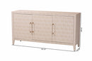 Sydney Faux Shagreen 3-Door Storage Cabinet