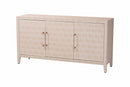 Sydney Faux Shagreen 3-Door Storage Cabinet