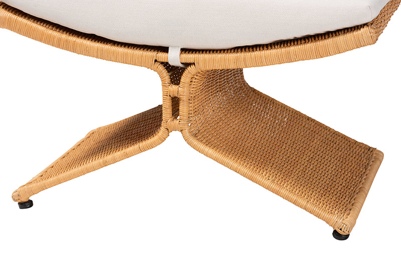 Ronald Natural Rattan Footstool