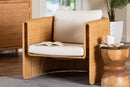 Katrina Natural Rattan Armchair with U-Shaped Silhouette