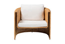 Katrina Natural Rattan Armchair with U-Shaped Silhouette