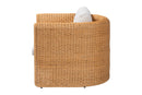 Katrina Natural Rattan Armchair with U-Shaped Silhouette