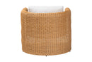 Katrina Natural Rattan Armchair with U-Shaped Silhouette