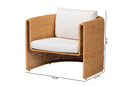 Katrina Natural Rattan Armchair with U-Shaped Silhouette