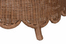 Contantine Natural Rattan Footstool with Cushion