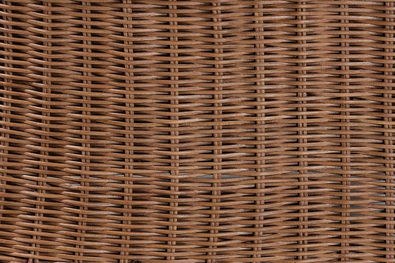 Contantine Natural Rattan Footstool with Cushion