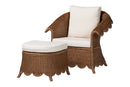 Contantine Natural Rattan Armchair and Ottoman Set - 2