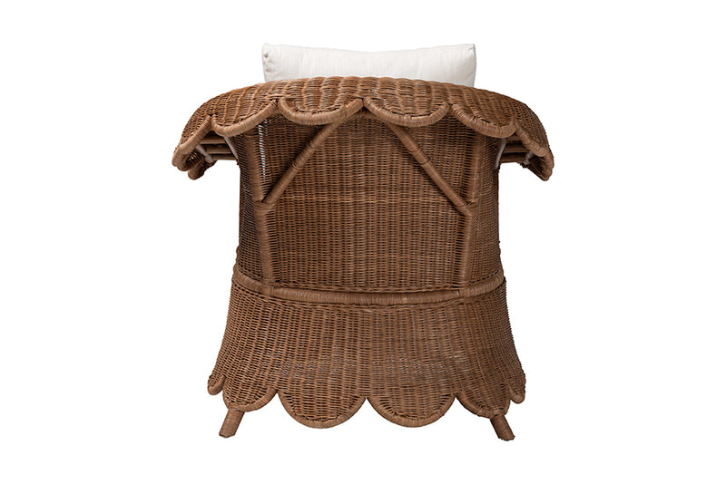 Contantine Natural Rattan Armchair and Ottoman Set - 2