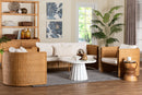 Katrina Natural Rattan 3-Piece Living Room Set - Lounge Sofa and Two Armchairs