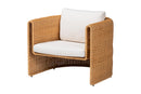Katrina Natural Rattan 3-Piece Living Room Set - Lounge Sofa and Two Armchairs