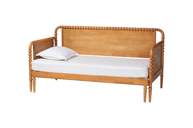 Laverne Bobbin Twin-To-King Expandable Daybed, Oak Brown