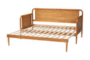 Laverne Bobbin Twin-To-King Expandable Daybed, Oak Brown