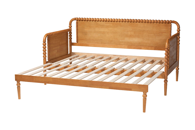 Laverne Bobbin Twin-To-King Expandable Daybed, Oak Brown