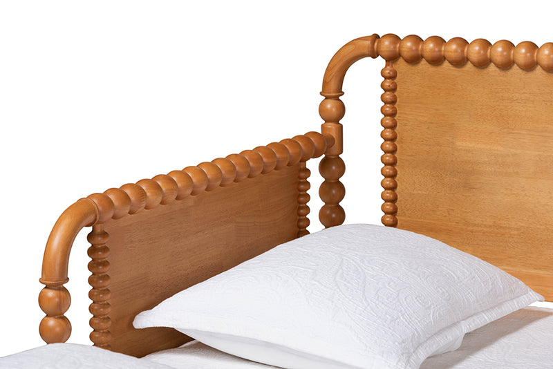 Laverne Bobbin Twin-To-King Expandable Daybed, Oak Brown