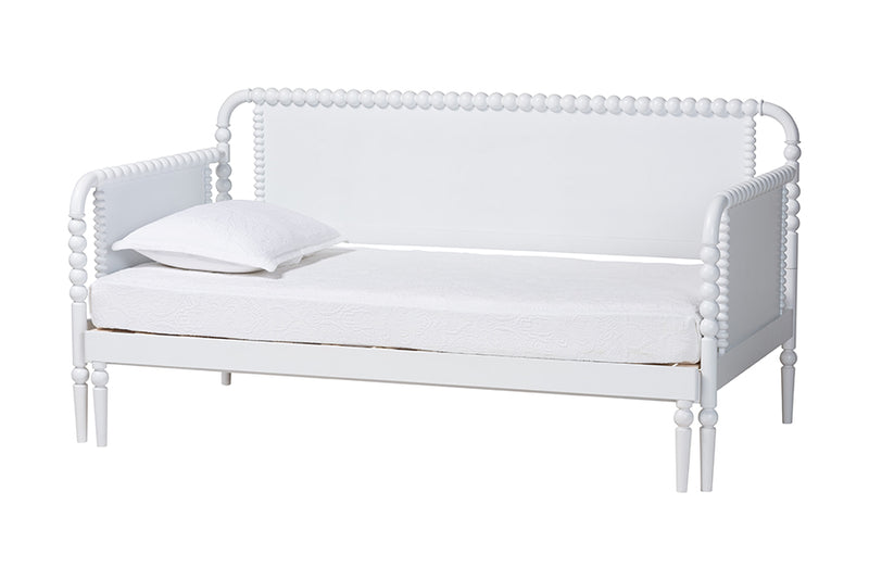 Laverne Bobbin Twin-To-King Expandable Daybed, White
