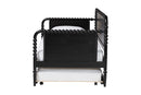 Laverne Bobbin Daybed with Rolling Trundle, Twin, Black
