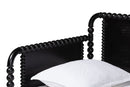 Laverne Bobbin Daybed with Rolling Trundle, Twin, Black