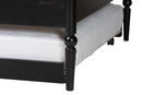 Laverne Bobbin Daybed with Rolling Trundle, Twin, Black