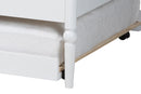 Laverne Bobbin Daybed with Rolling Trundle, Twin, White