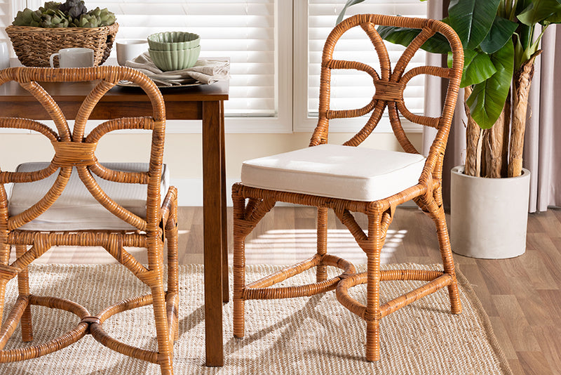 Jacy Natural Rattan Dining Chair, Light Honey
