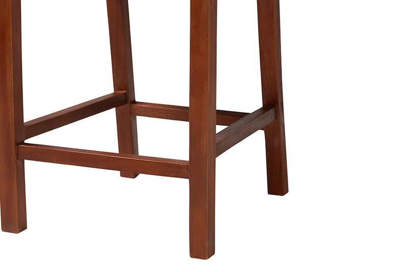 Merci Natural Rattan Counter Stool with Cushion, Light Honey/Walnut Brown