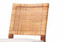 Merci Natural Rattan Counter Stool with Cushion, Light Honey/Walnut Brown