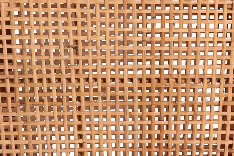 Merci Natural Rattan Counter Stool with Cushion, Light Honey/Walnut Brown