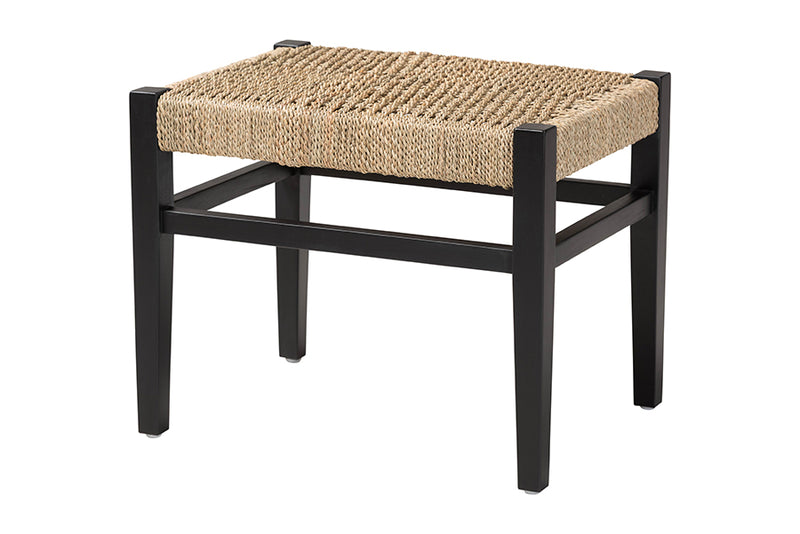 Kent Seagrass Accent Bench, Natural Brown/Black