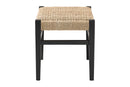 Kent Seagrass Accent Bench, Natural Brown/Black