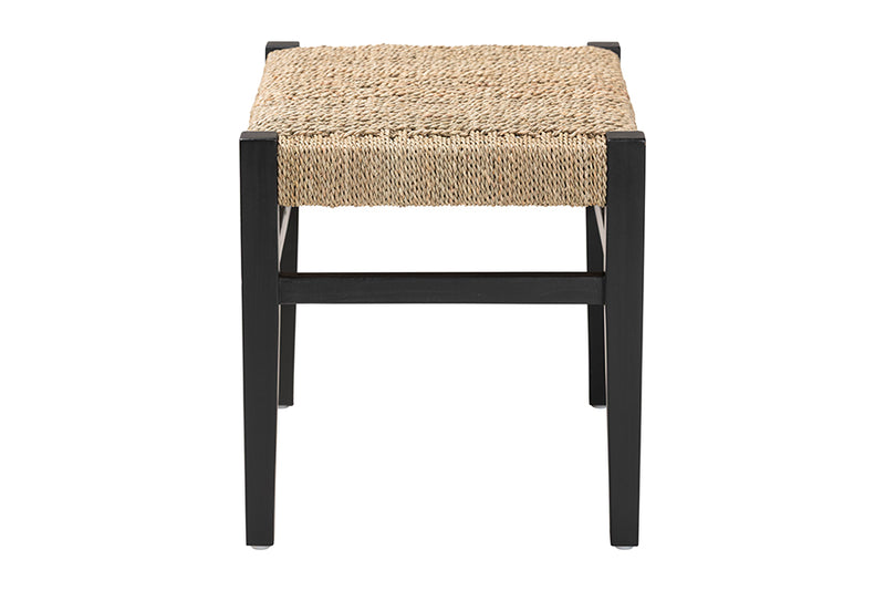 Kent Seagrass Accent Bench, Natural Brown/Black