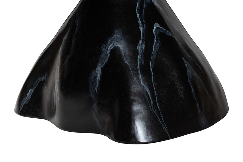Almack Marbled Resin Coffee Table, Black