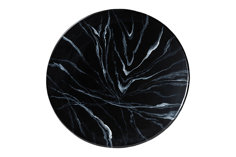 Almack Marbled Resin Coffee Table, Black