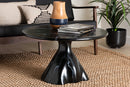 Almack Marbled Resin Coffee Table, Black