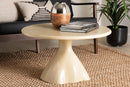 Almack Marbled Resin Coffee Table, Cream