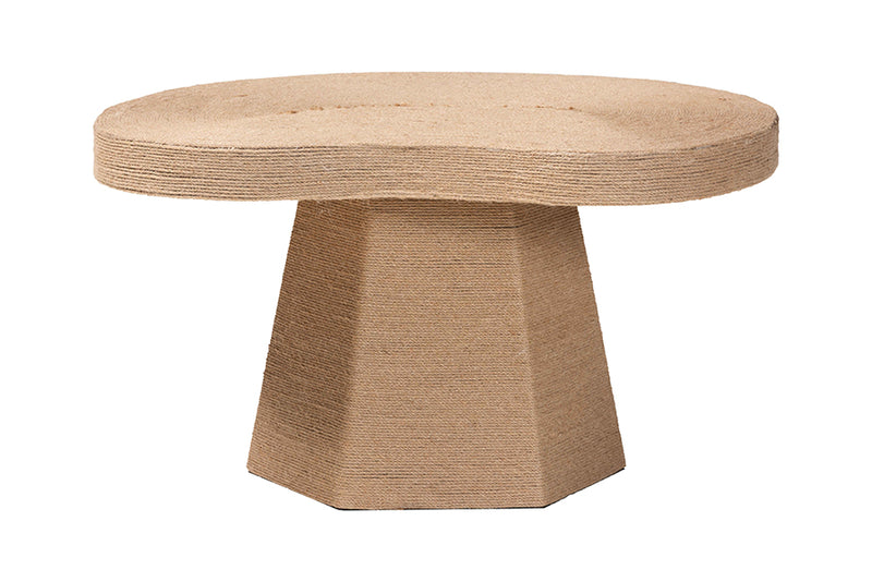 Lenni Natural Jute Coffee Table, Natural Brown