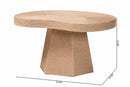 Lenni Natural Jute Coffee Table, Natural Brown