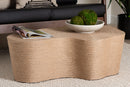 Adaline Natural Jute Coffee Table, Natural Brown
