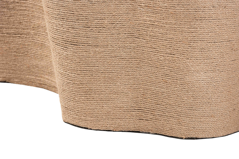 Adaline Natural Jute Coffee Table, Natural Brown