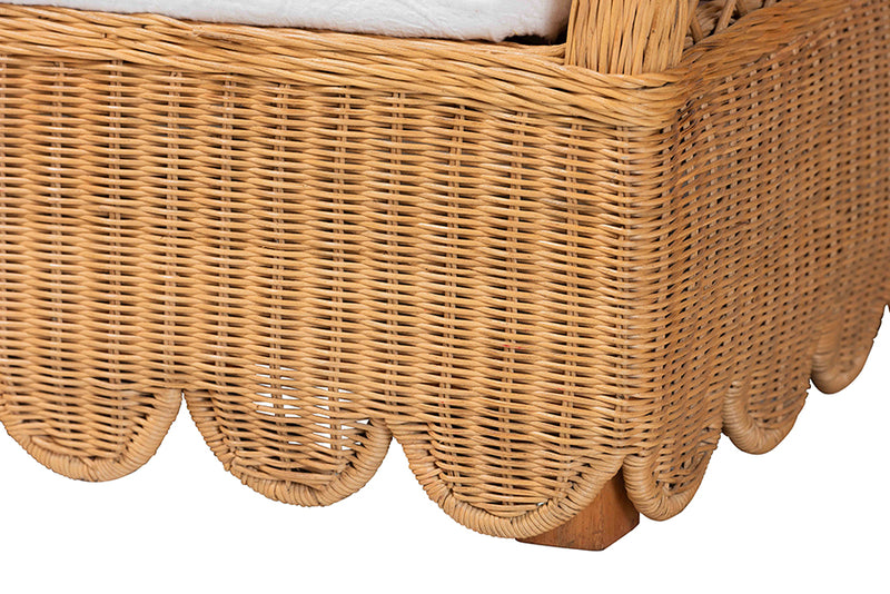 Marci Natural Rattan Daybed, Light Honey