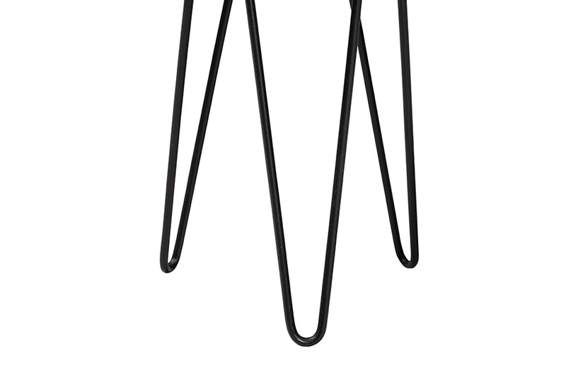 Jerome Teak Wood Epoxy Resin End Table, Natural Brown/Green