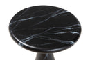 Anatasia Marbled Resin End Table, Black