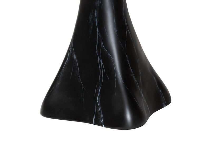 Anatasia Marbled Resin End Table, Black