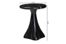 Anatasia Marbled Resin End Table, Black