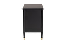 Ben Black Wood Chest with Drawers, Black