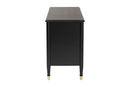 Ben Black Wood Dresser with Drawers, Black